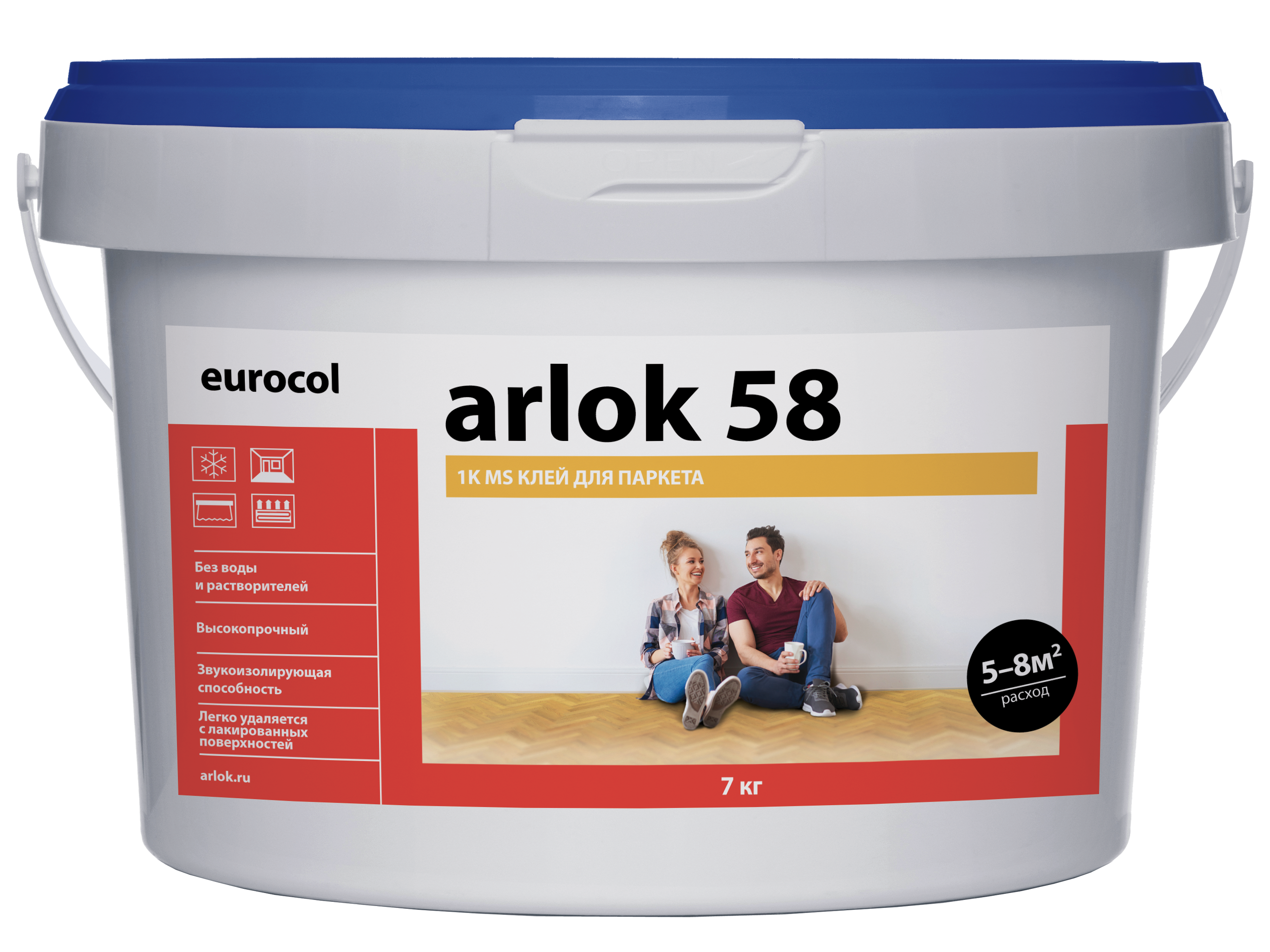  Клей Arlok 58 ARLOK 1K MS клей для паркета 7кг
