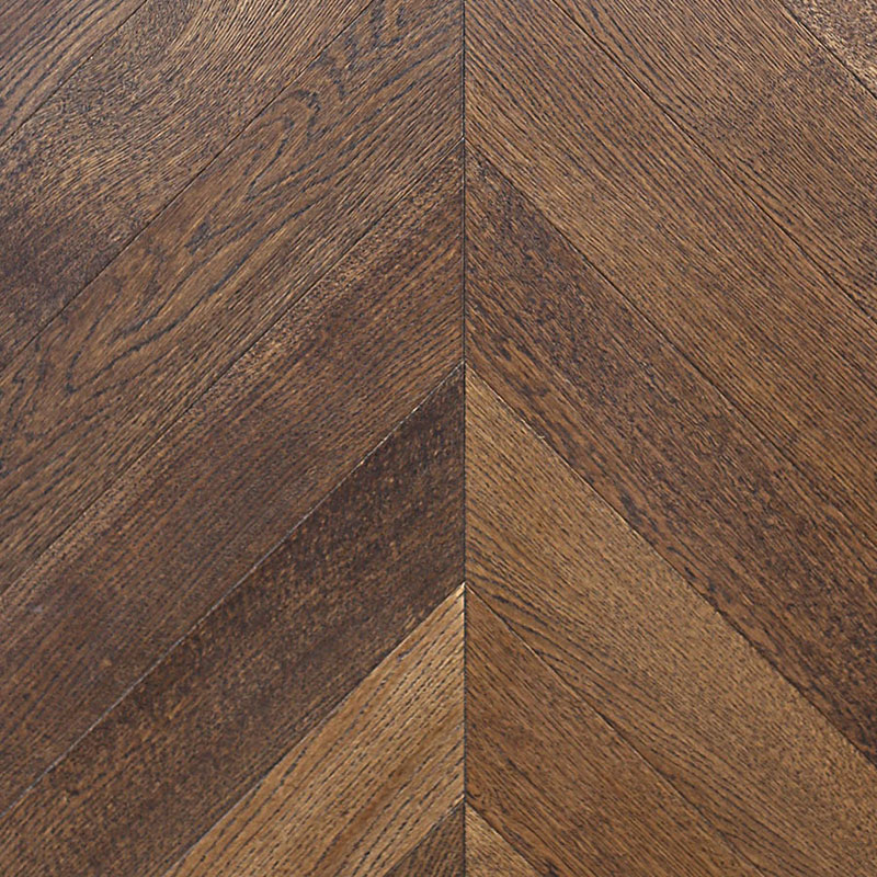  Wood Bee Chevron  Дуб Шоколад браш матовый Chocolate, UV-лак gloss 5-9% (правая)