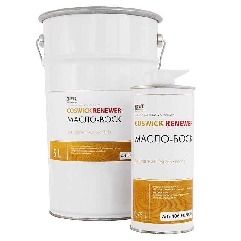  Масло-воск для отделки паркетных полов Coswick 4070-020000