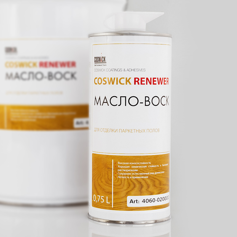  Масло-воск для отделки паркетных полов Coswick 4060-020000
