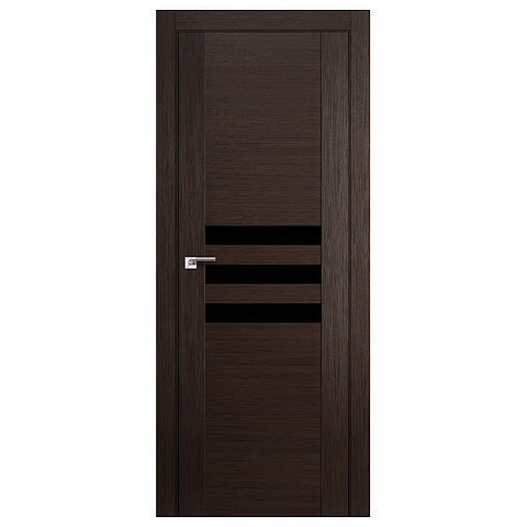 Межкомнатная дверь Profil Doors ПрофильДоорс Серия 74 Х Остекленное черный лак Венге Мелинга (фото 1)