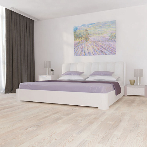 Паркетная доска Polarwood Ясень Плутон белое масло трехполосный Ash Pluton White Oiled Loc 3S (фото 3)