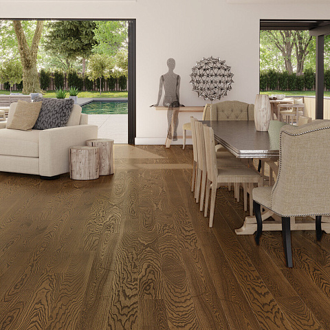 Паркетная доска ESTA 1 Strip 21077 Ash Elegant Walnut Color brushed matt 2B 2000 x 180 x 14мм (фото 2)