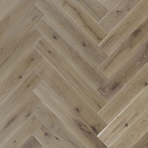 Polarwood Herringbone Дуб КАСПИЙ HB "Англ. ёлка", сорт. Робуст, масло, брашир., фаска 4V, 1-полосный (фото 1)