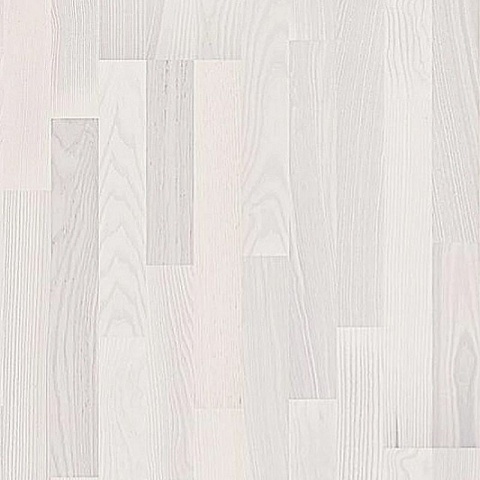 Polarwood Classic Ясень РИКОТТА, сорт. Кантри, молочно-белый матовый лак, 3-полосный (фото 1)