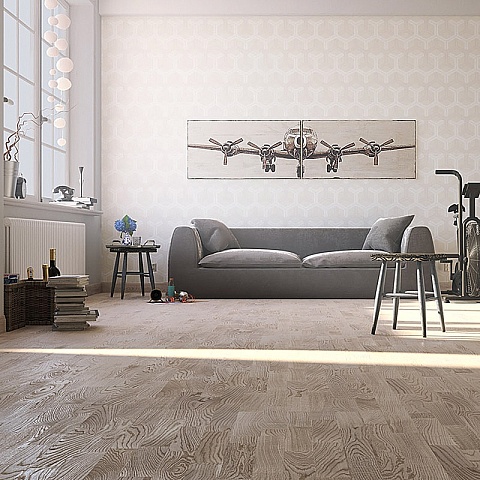 Polarwood Дуб Тундра белый матовый трехполосный Oak Tundra White Matt (фото 4)