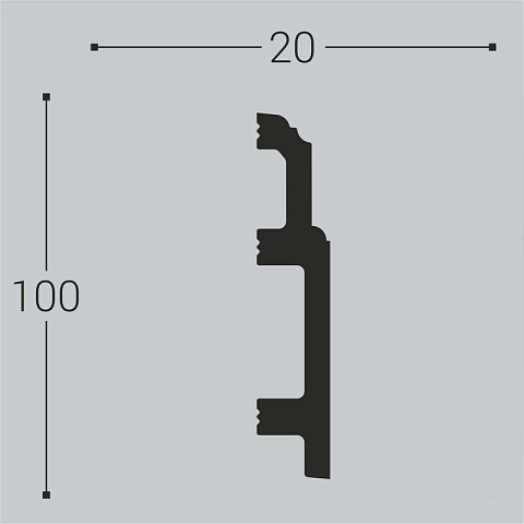 XPS П 10 100х20/ Белый  (фото 2)