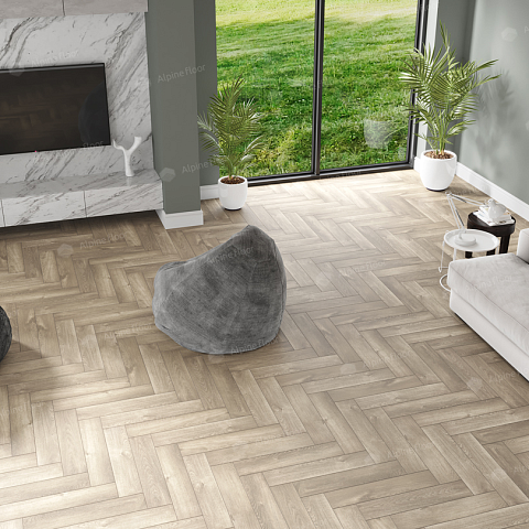 Alpine Floor LVT Parquet ЕСО 16-5 Дуб Натуральный Отбеленный 4V 43кл (фото 3)