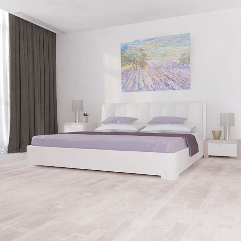 Паркетная доска Polarwood Ясень Ливинг белый матовый трехполосный Ash Living White Matt 3S (фото 4)
