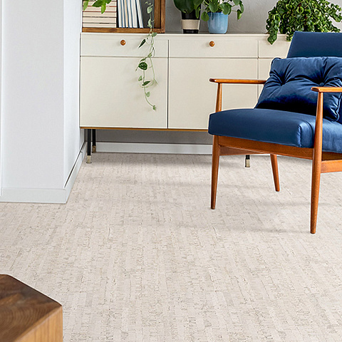 Пробковый пол Corkstyle EcoCork Linea White (click) (фото 3)
