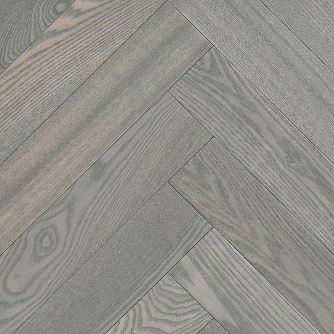 Wood Bee Herringbone Ясень Фог браш матовый Fog, UV-лак gloss 5-9% (левая) (фото 1)