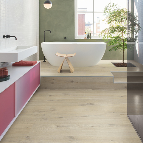 ПВХ-плитка Quick-Step Alpha Vinyl Medium Planks AVMP 40103 Дуб хлопковый бежевый (фото 8)