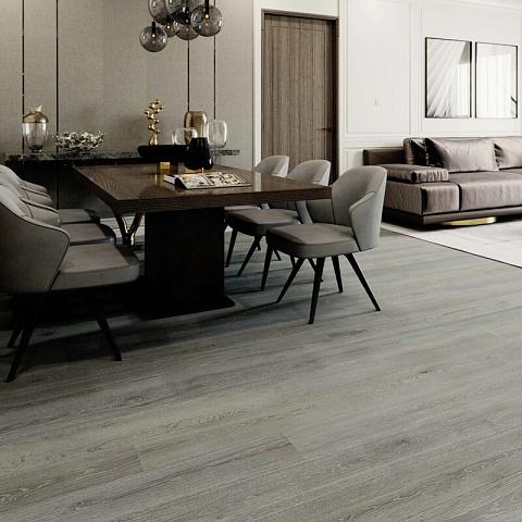 Паркетная доска ESTA 1 Strip 11166 Oak BC Dusky Grey White Pores brushed matt 2B 2390 x 160 x 14мм (фото 2)