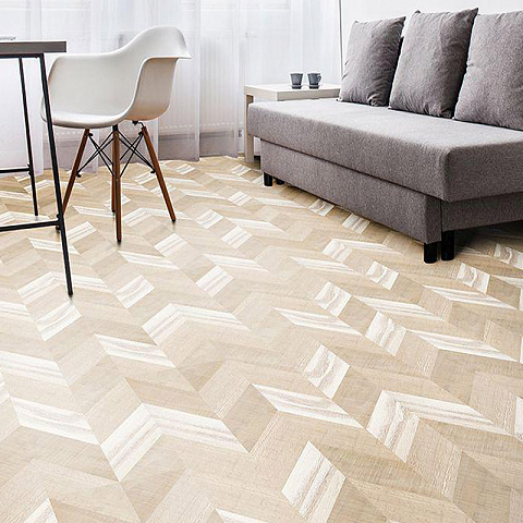 Пробковый пол Corkstyle Chevron Creme (click) 10 мм (фото 4)