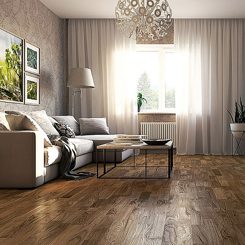 Паркетная доска Polarwood Дуб Тоффи матовый трехполосный Oak Toffee Matt Loc 3S (фото 3)