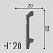 Плинтус Де-Багет XPS Polymer Н 120 120х20/ Белый  (миниатюра фото 2)