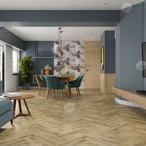 Alpine Floor LVT Parquet ECO 16-34 Дуб Кастор 4V 43кл (фото 2)