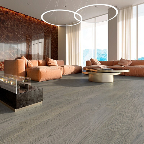 Паркетная доска ESTA 1 Strip 21076 Ash Elegant Dusky Grey brushed matt 2B 1800 x 180 x 14мм (фото 2)