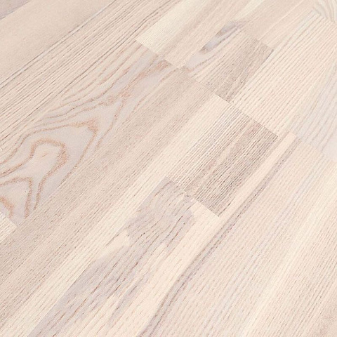 Паркетная доска Polarwood Ясень Ливинг белый матовый трехполосный Ash Living White Matt 3S (фото 2)